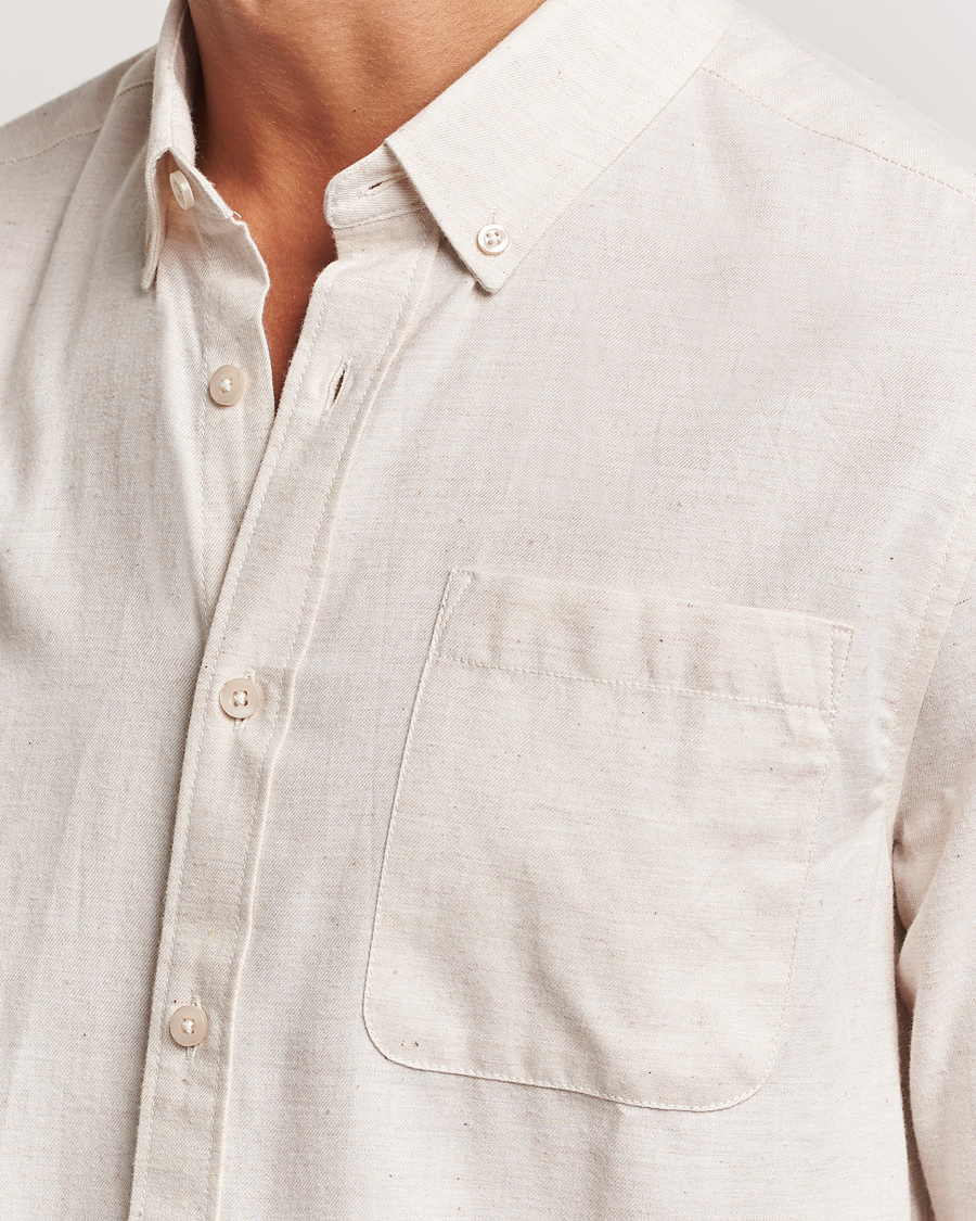 Herren | Hemden | KnowledgeCotton Apparel | Regular Fit Melange Flannel Shirt Greish