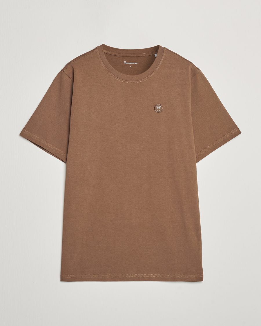 Herren | T-Shirts | KnowledgeCotton Apparel | Loake Badge T-Shirt Brown