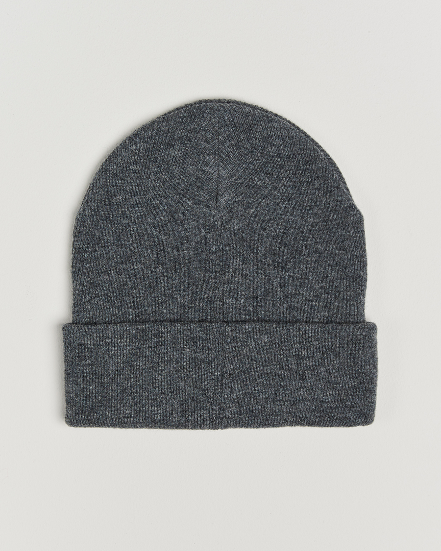 Herren | KnowledgeCotton Apparel Double Layer Wool Beanie Dark Grey | KnowledgeCotton Apparel | Double Layer Wool Beanie Dark Grey