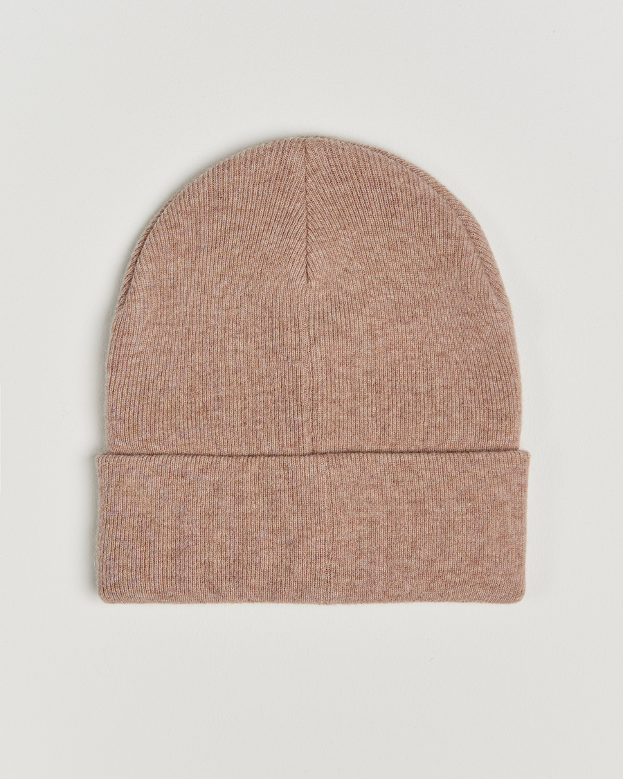 Herren | KnowledgeCotton Apparel Double Layer Wool Beanie Light Beige | KnowledgeCotton Apparel | Double Layer Wool Beanie Light Beige