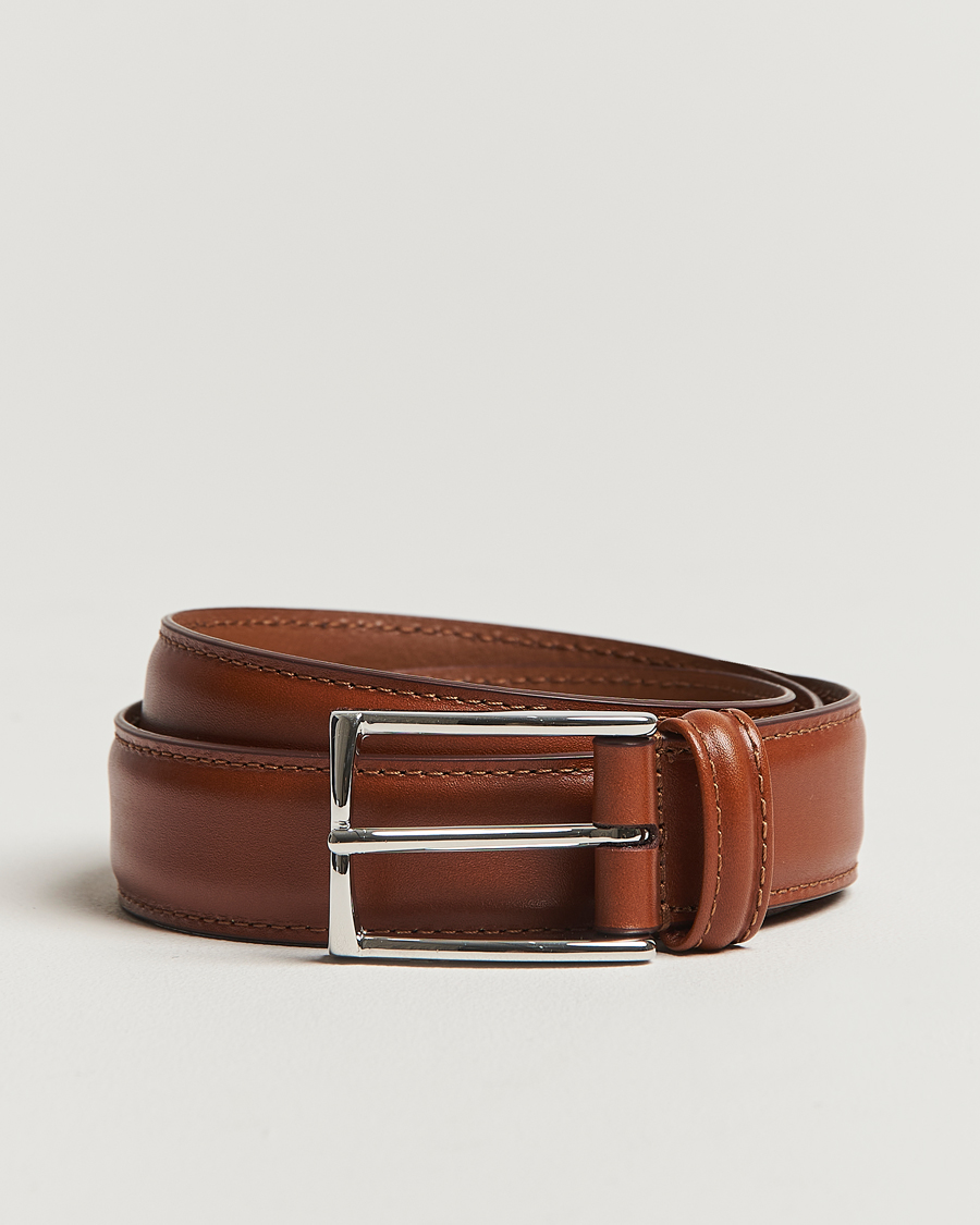 Herren | Gürtel | Anderson's | Leather Suit Belt 3 cm Light Brown