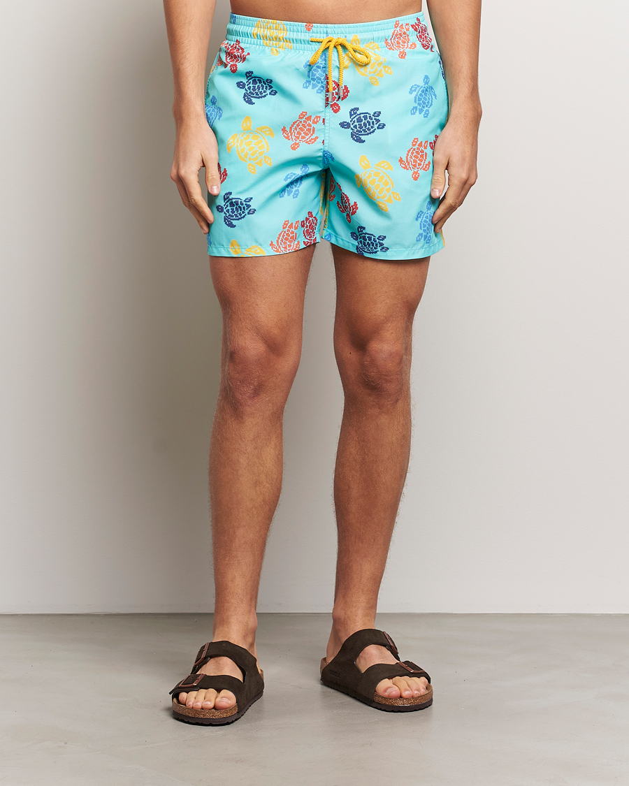 Herren | Badehosen | Vilebrequin | Moorea Swim Shorts Bleu Lazuli