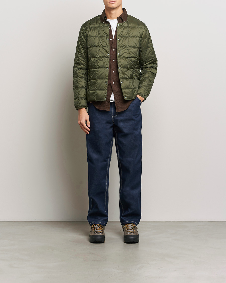 Herren | Jacken | TAION | Crew Neck Button Down Jacket Dark Olive
