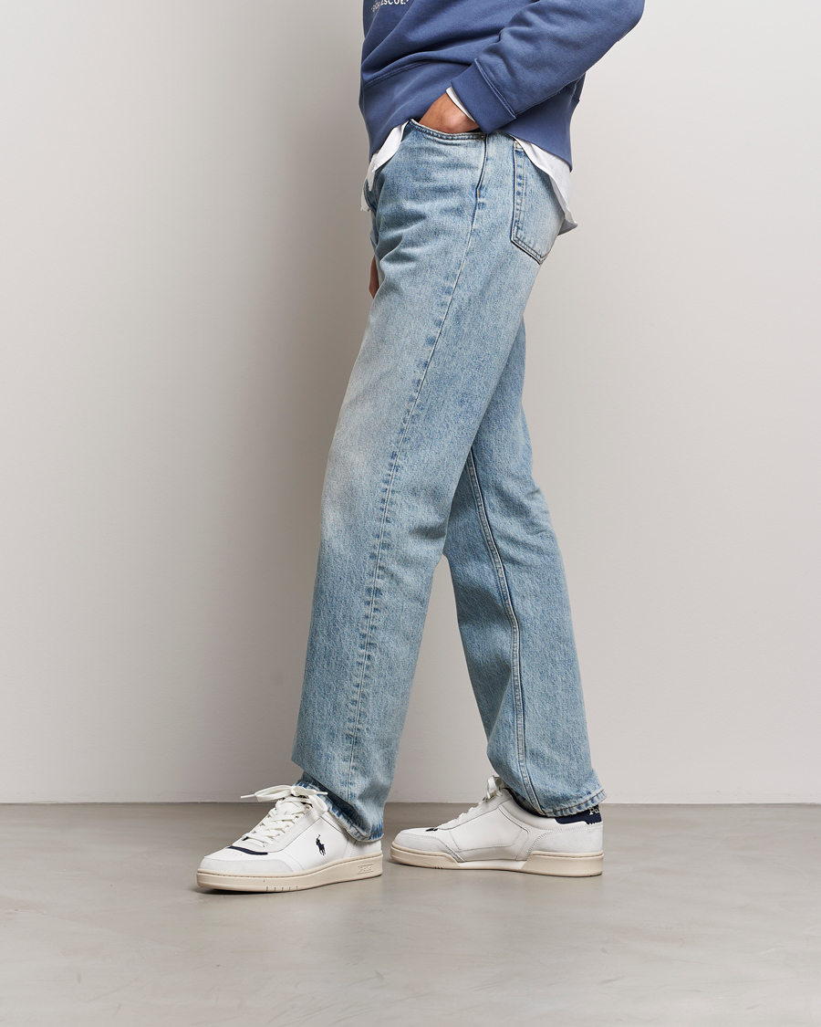 Herren | Polo Ralph Lauren Polo Court Sneaker Deckwash White/Navy | Polo Ralph Lauren | Polo Court Sneaker Deckwash White/Navy