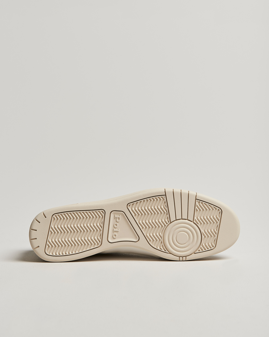 Herren | Polo Ralph Lauren Polo Court Sneaker Deckwash White/Black | Polo Ralph Lauren | Polo Court Sneaker Deckwash White/Black