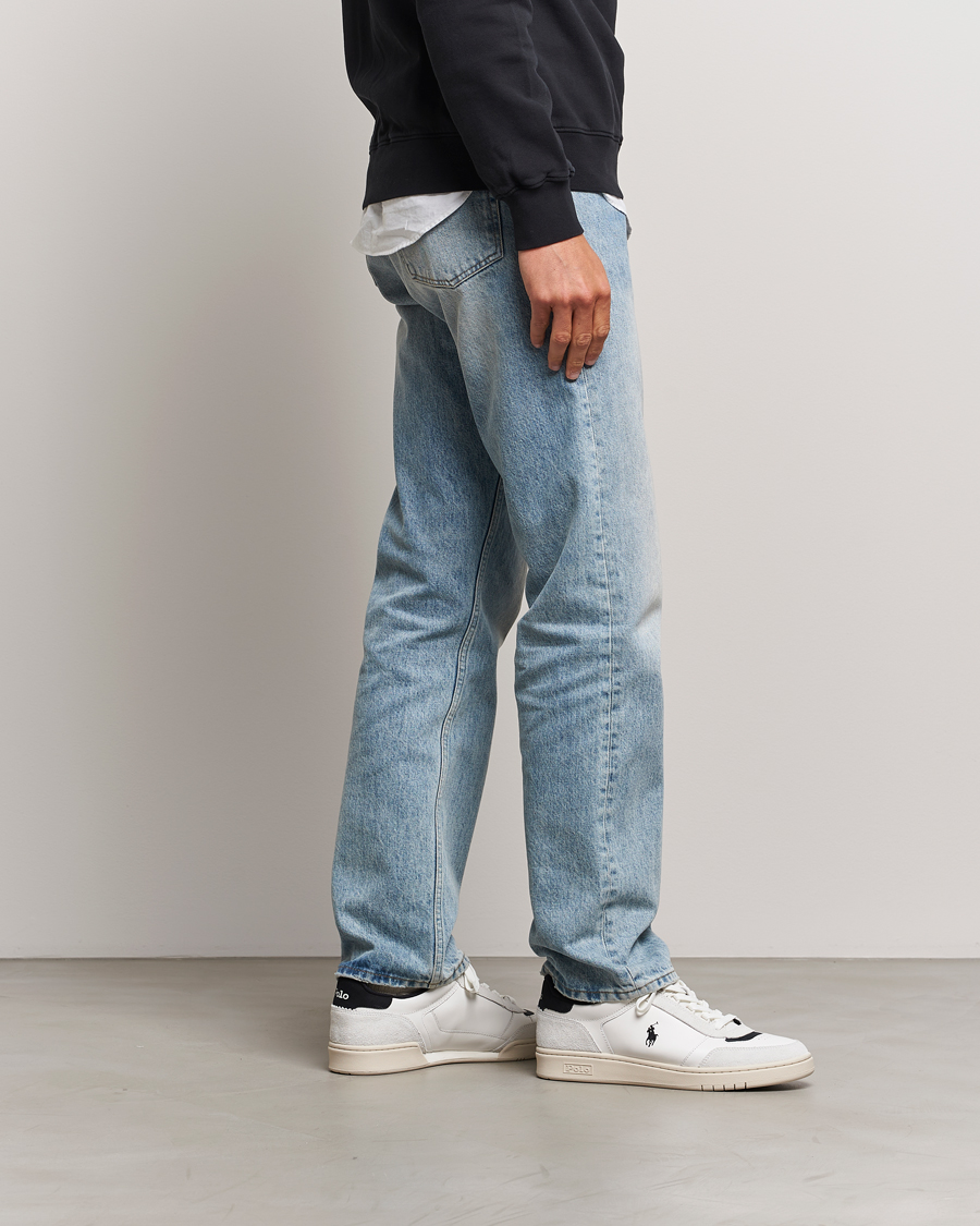 Herren | Polo Ralph Lauren Polo Court Sneaker Deckwash White/Black | Polo Ralph Lauren | Polo Court Sneaker Deckwash White/Black