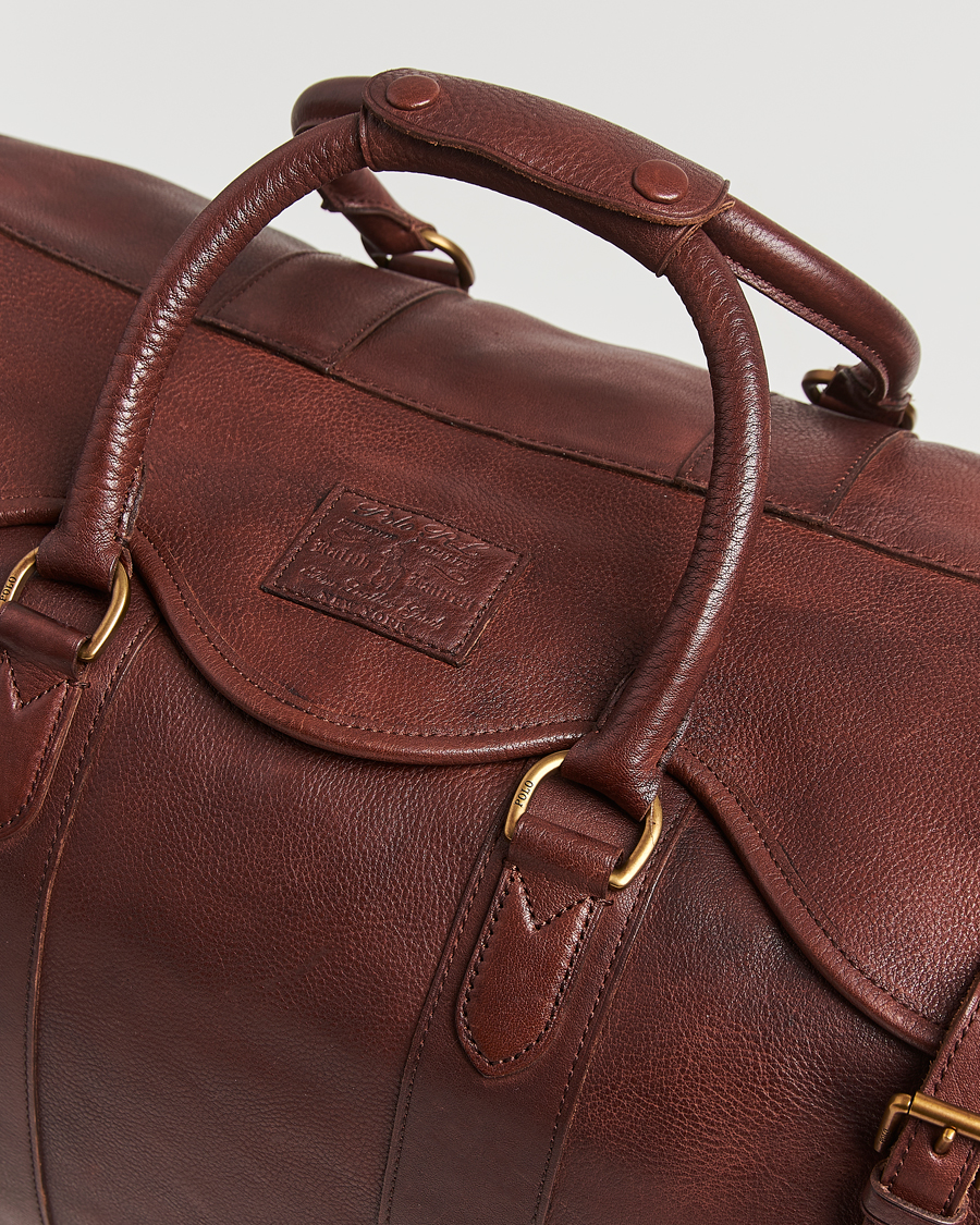 Herren | Polo Ralph Lauren Washed Leather Heritage Duffle Bag British Tan | Polo Ralph Lauren | Washed Leather Heritage Duffle Bag British Tan