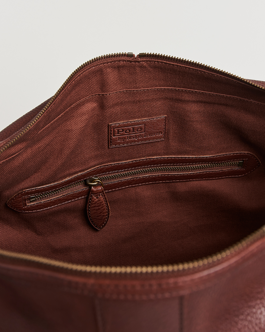 Herren | Polo Ralph Lauren Washed Leather Heritage Duffle Bag British Tan | Polo Ralph Lauren | Washed Leather Heritage Duffle Bag British Tan