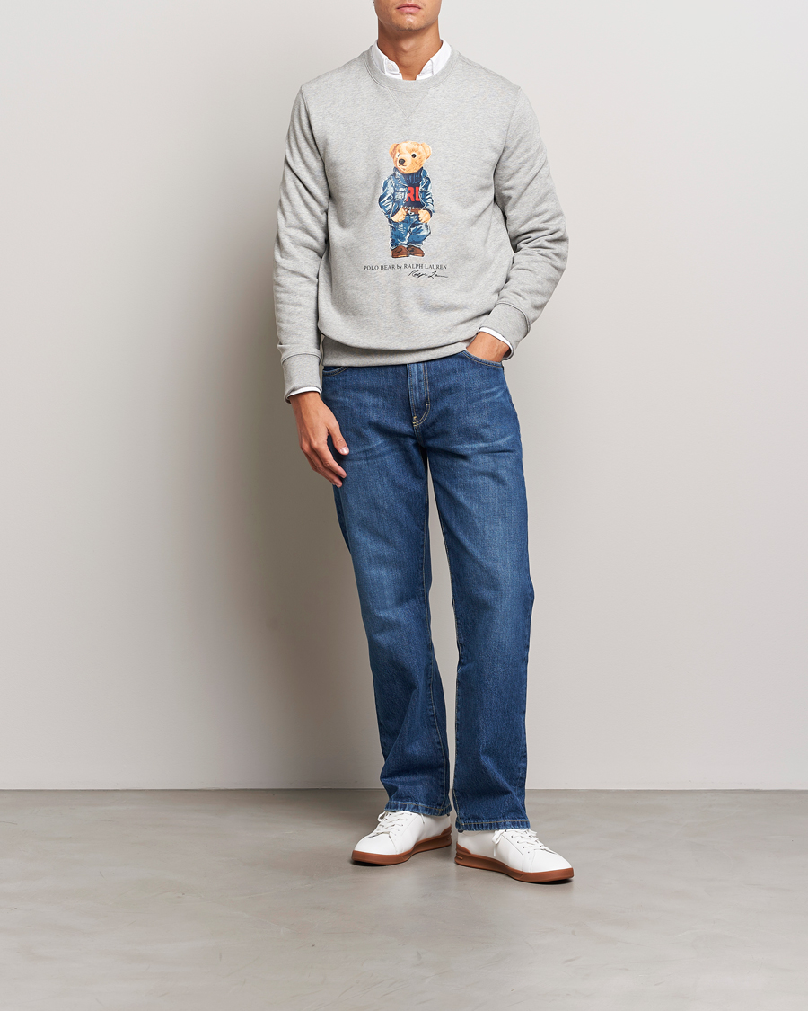 Herren | Pullover | Polo Ralph Lauren | Crew Neck Sweatshirt Andover Heather Denim Bear