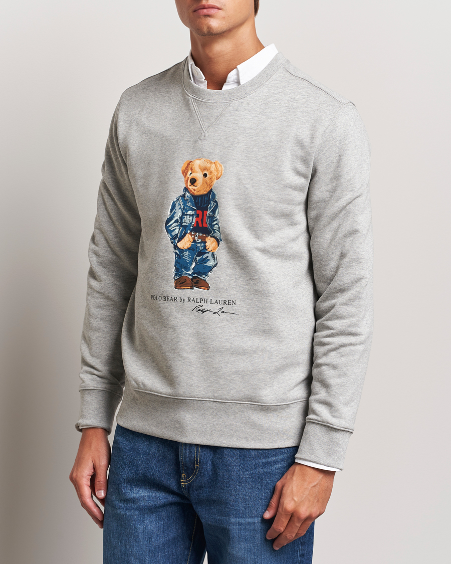 Herren | Pullover | Polo Ralph Lauren | Crew Neck Sweatshirt Andover Heather Denim Bear