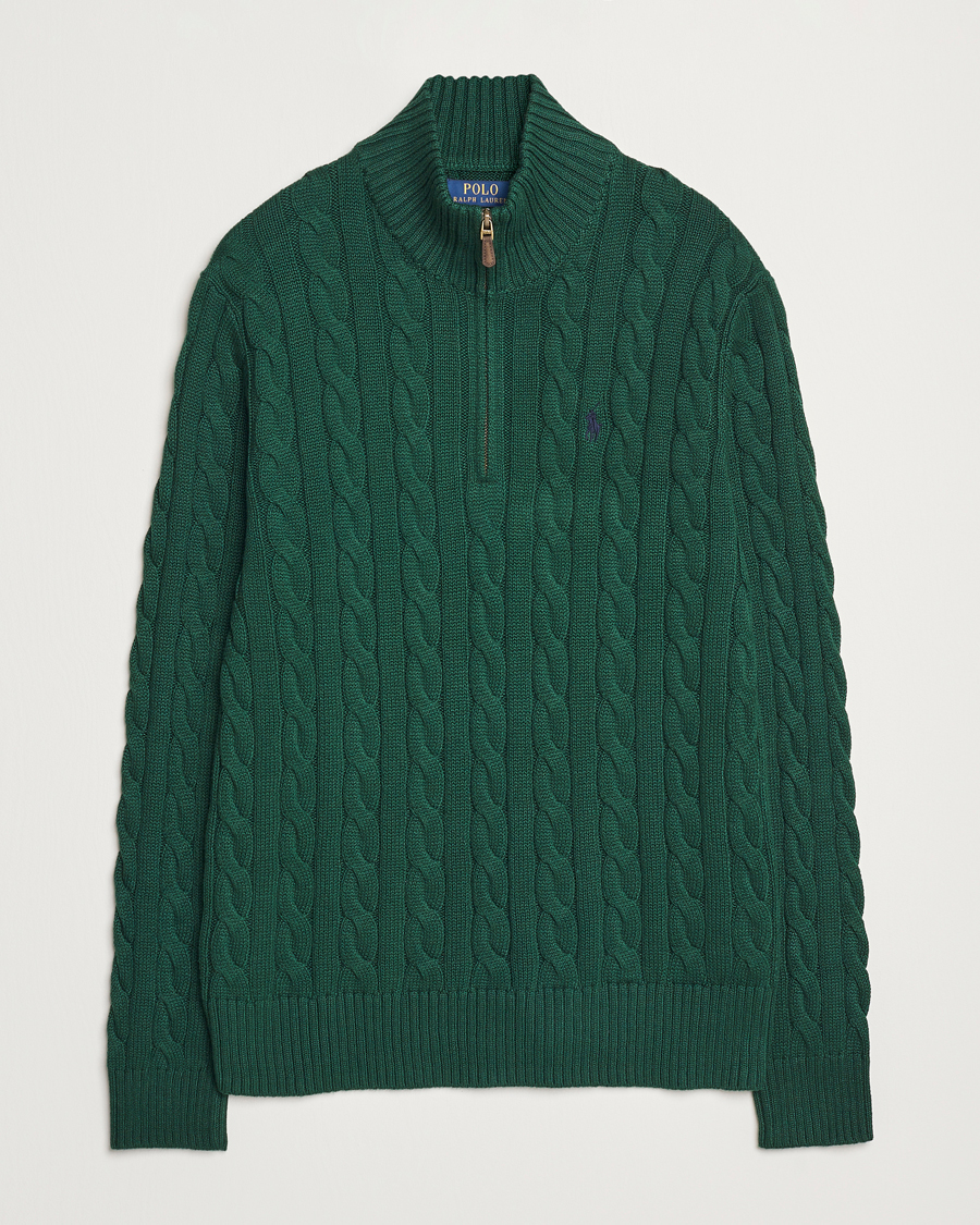 Herren | Pullover | Polo Ralph Lauren | Cotton Cable Half Zip Vintage Pine