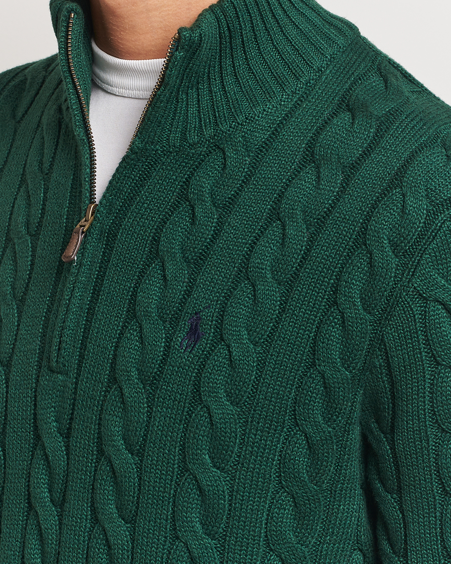 Herren | Pullover | Polo Ralph Lauren | Cotton Cable Half Zip Vintage Pine