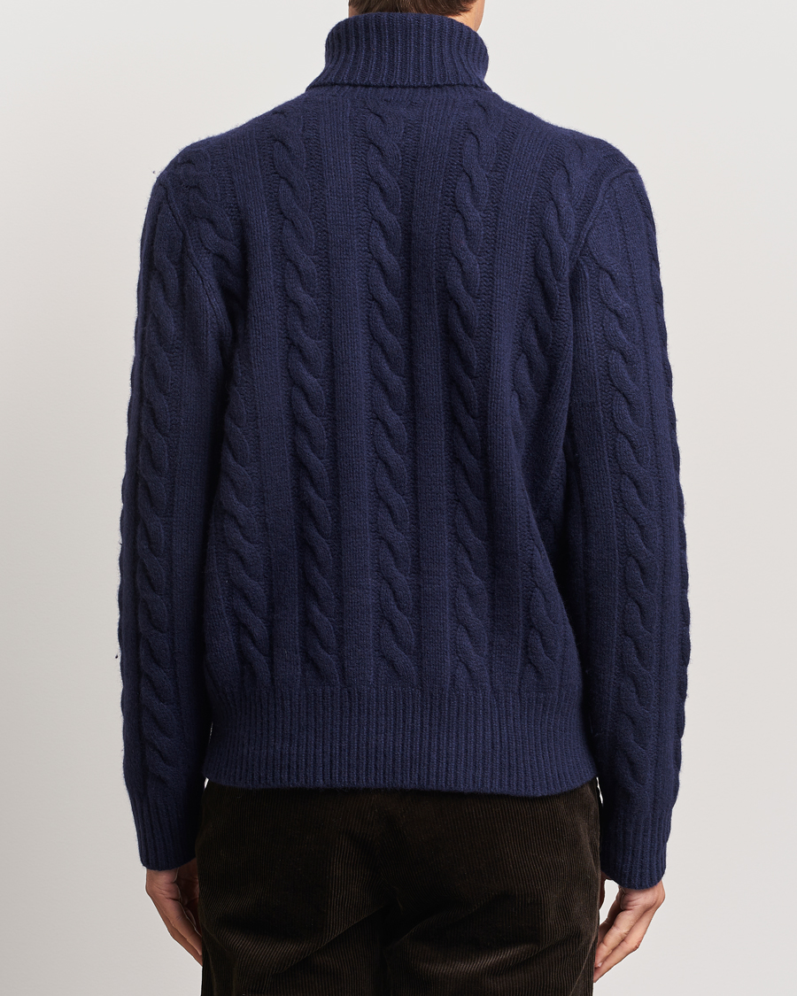 Herren | Pullover | Polo Ralph Lauren | Wool/Cashmere Cable Rollneck Hunter Navy