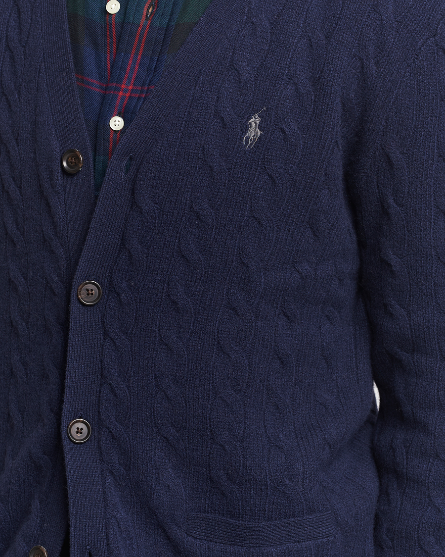 Herren | Pullover | Polo Ralph Lauren | Wool/Cashmere Cable Cardigan Hunter Navy