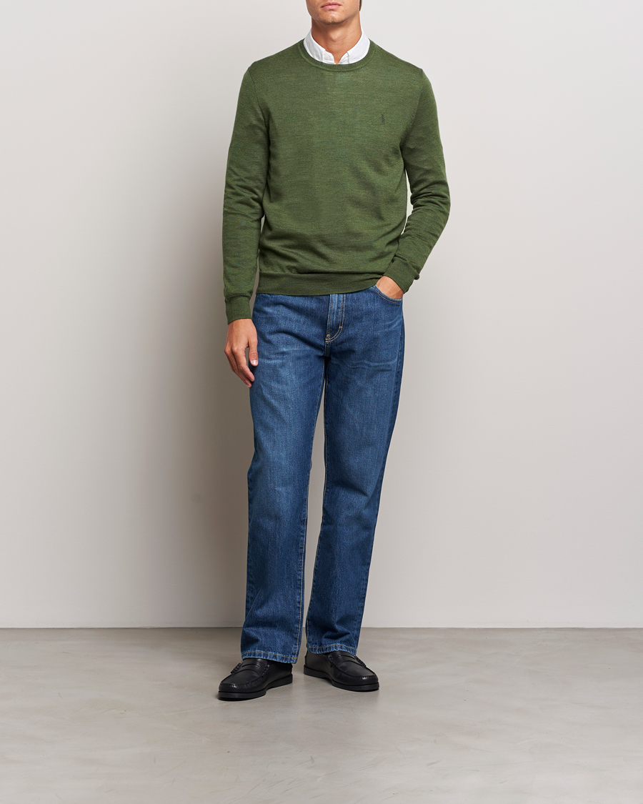 Herren | Pullover | Polo Ralph Lauren | Merino Crew Neck Pullover Classic Olive Heather