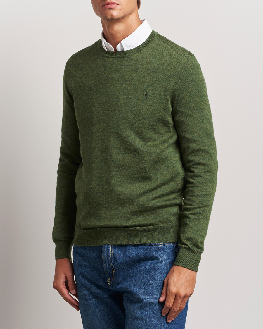 Herren | Pullover | Polo Ralph Lauren | Merino Crew Neck Pullover Classic Olive Heather