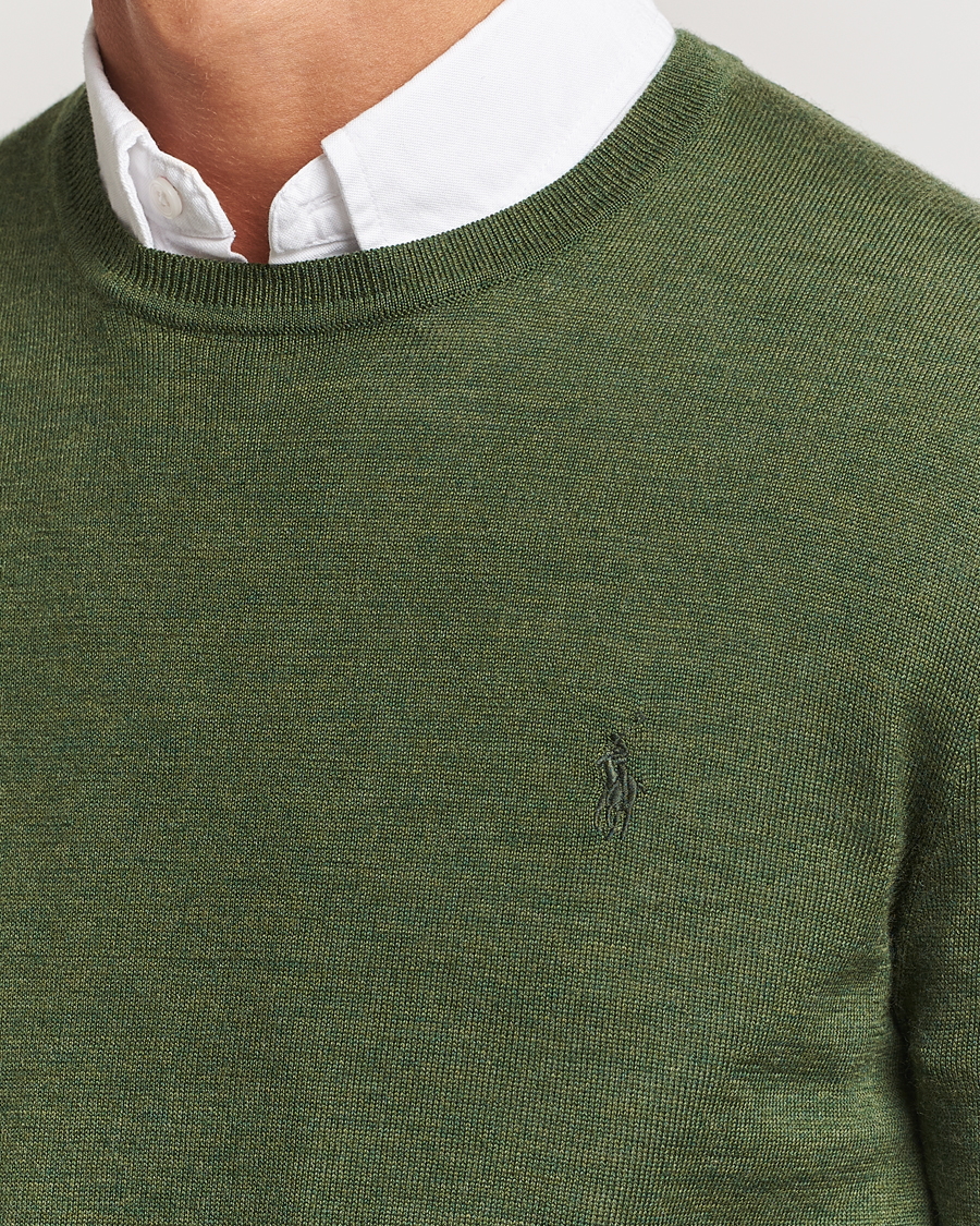Herren | Pullover | Polo Ralph Lauren | Merino Crew Neck Pullover Classic Olive Heather