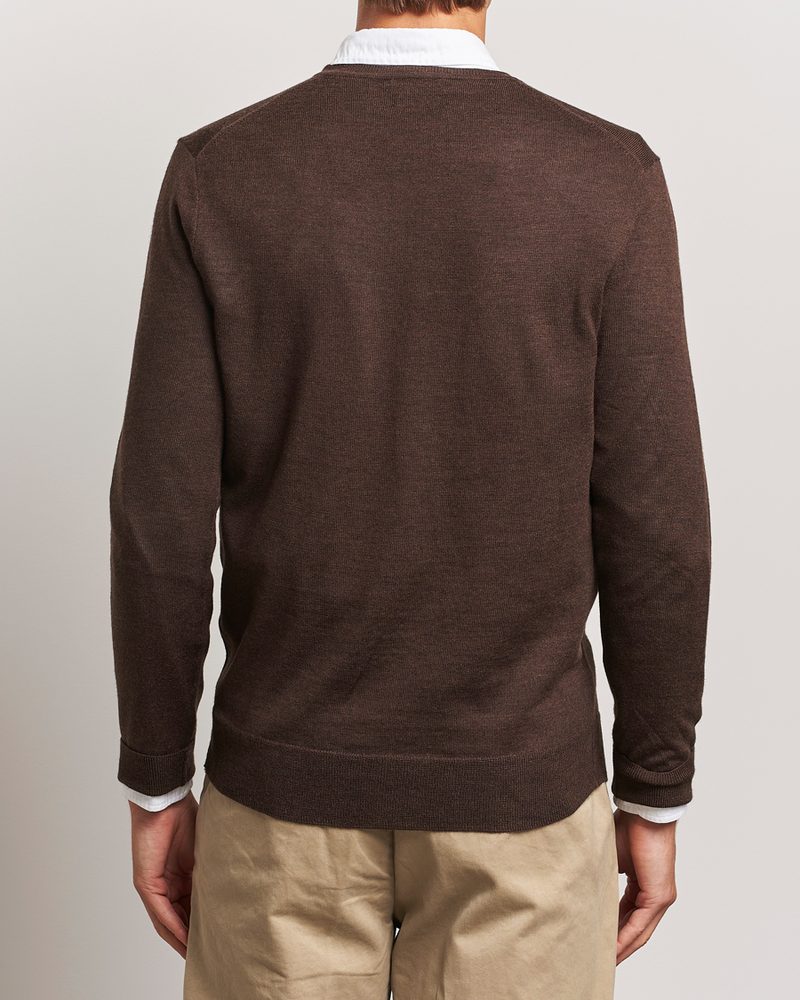 Herren | Pullover | Polo Ralph Lauren | Merino Crew Neck Pullover Cacao Brown Heather