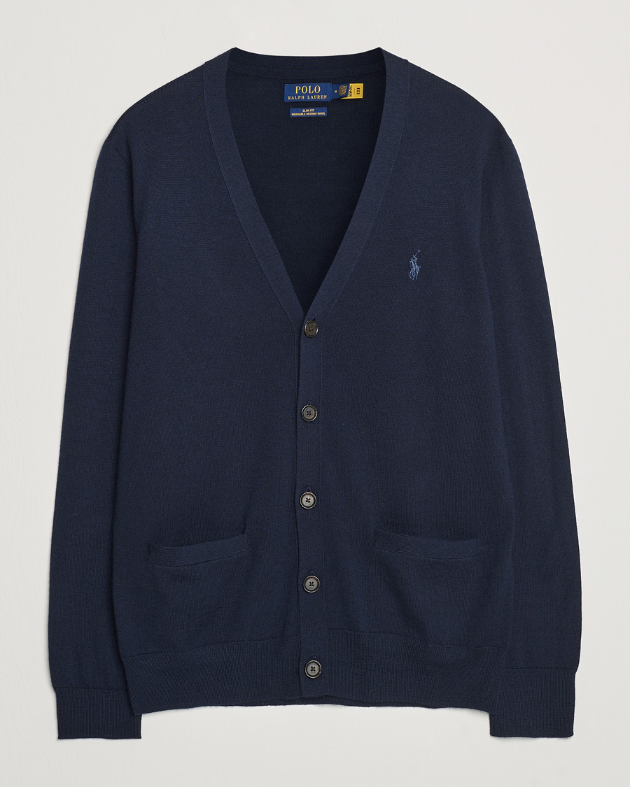 Herren | Pullover | Polo Ralph Lauren | Merino Knitted Cardigan Hunter Navy