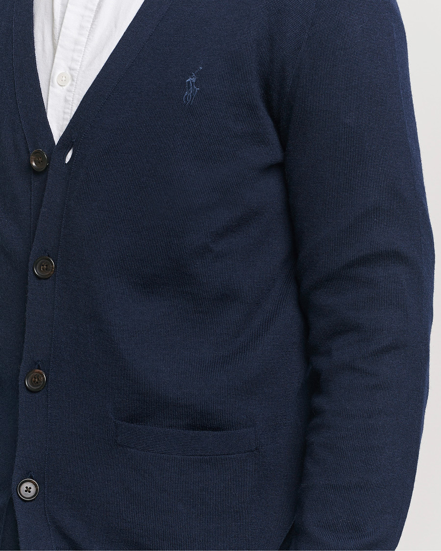 Herren | Pullover | Polo Ralph Lauren | Merino Knitted Cardigan Hunter Navy