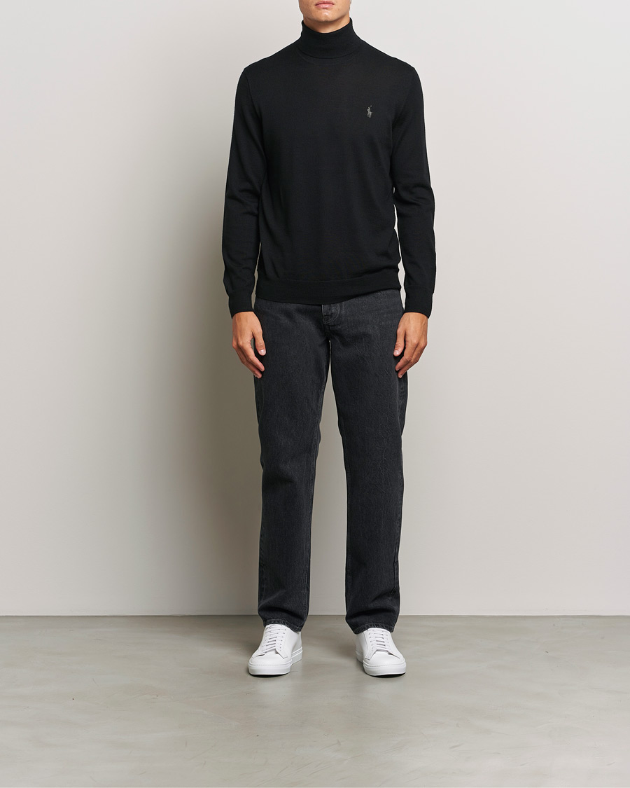 Herren | Pullover | Polo Ralph Lauren | Merino Knitted Rollneck Polo Black