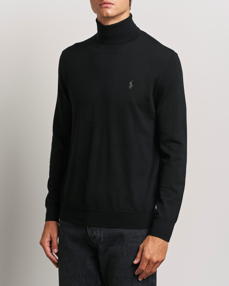 Herren | Pullover | Polo Ralph Lauren | Merino Knitted Rollneck Polo Black