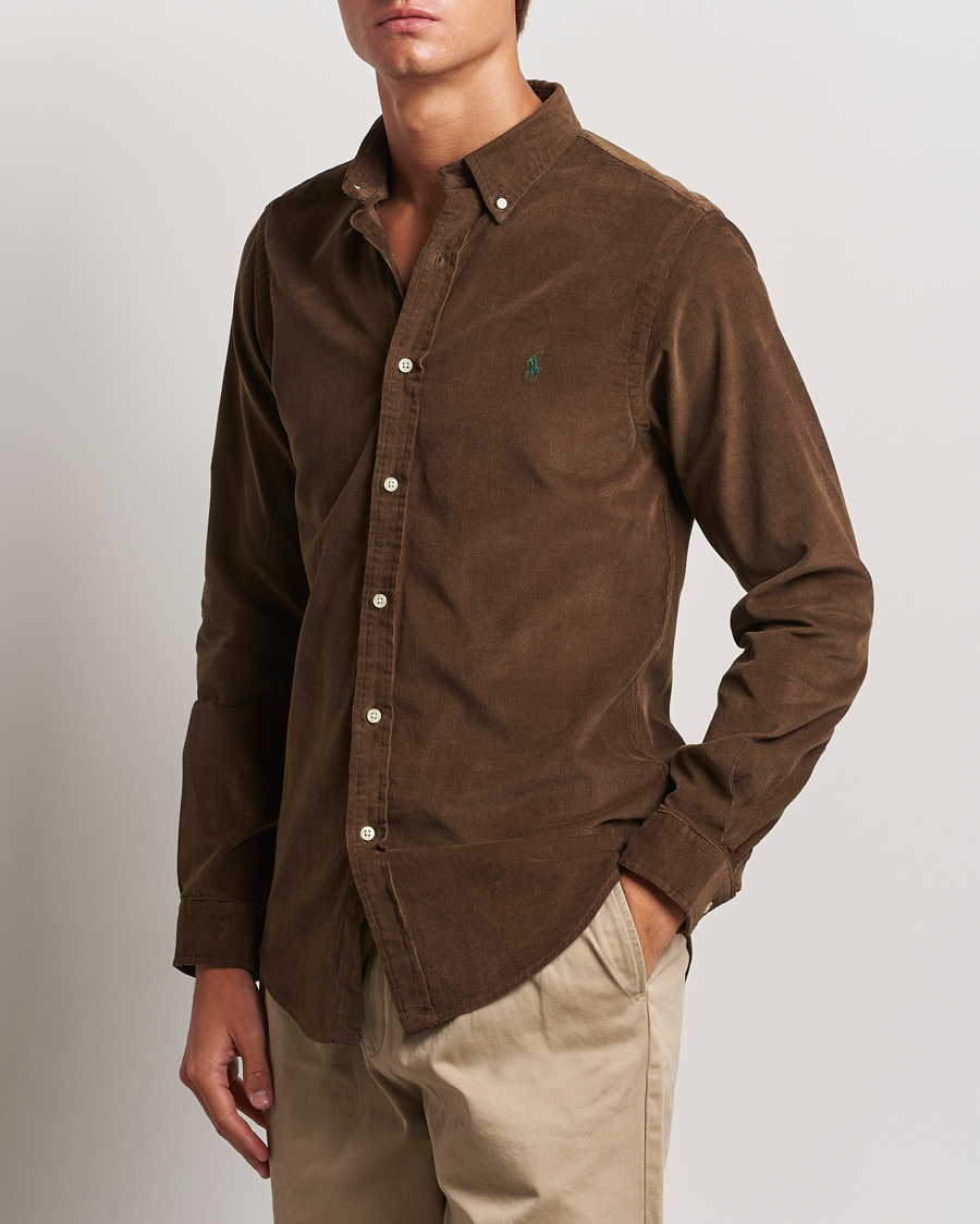 Herren | Hemden | Polo Ralph Lauren | Slim Fit Corduroy Shirt Chocolate Mousse
