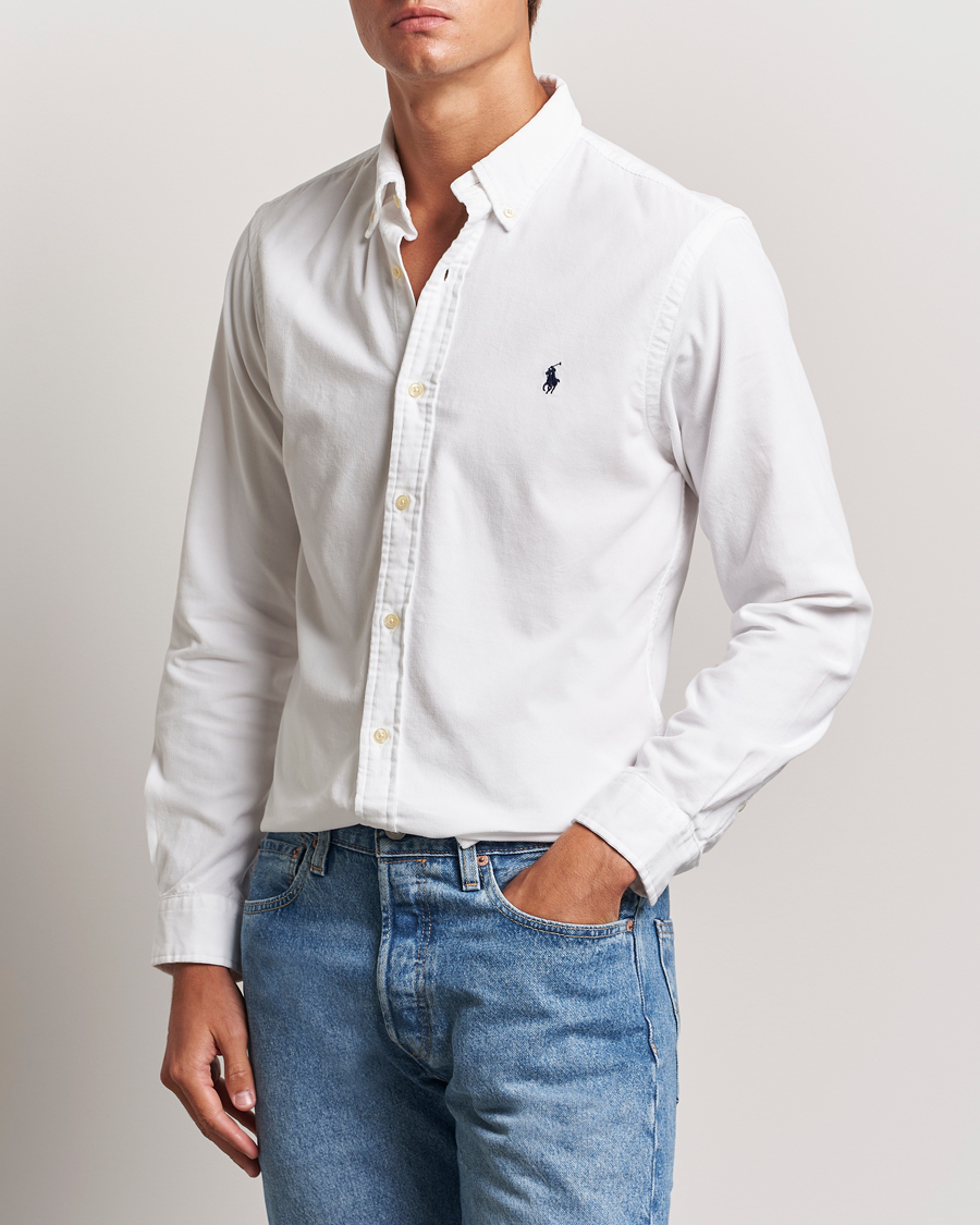 Herren | Hemden | Polo Ralph Lauren | Slim Fit Corduroy Shirt White