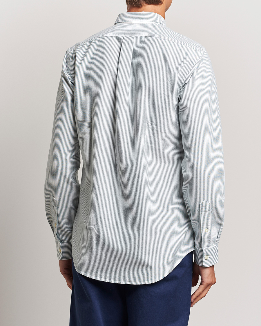 Herren | Hemden | Polo Ralph Lauren | Slim Fit Striped Oxford Shirt Green/White