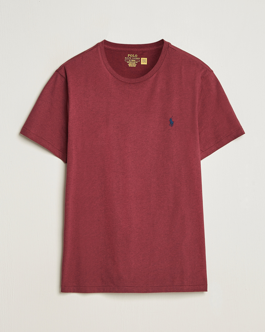 Herren | T-Shirts | Polo Ralph Lauren | Custom Slim Fit Tee Vintage Port Heather