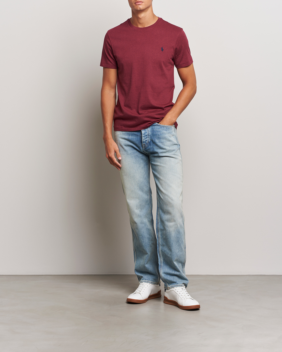 Herren | T-Shirts | Polo Ralph Lauren | Custom Slim Fit Tee Vintage Port Heather