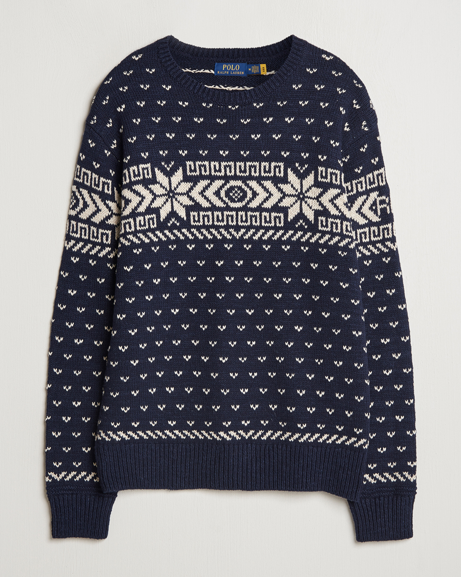 Herren | Pullover | Polo Ralph Lauren | Cotton/Cashmere Crew Neck Navy Combo