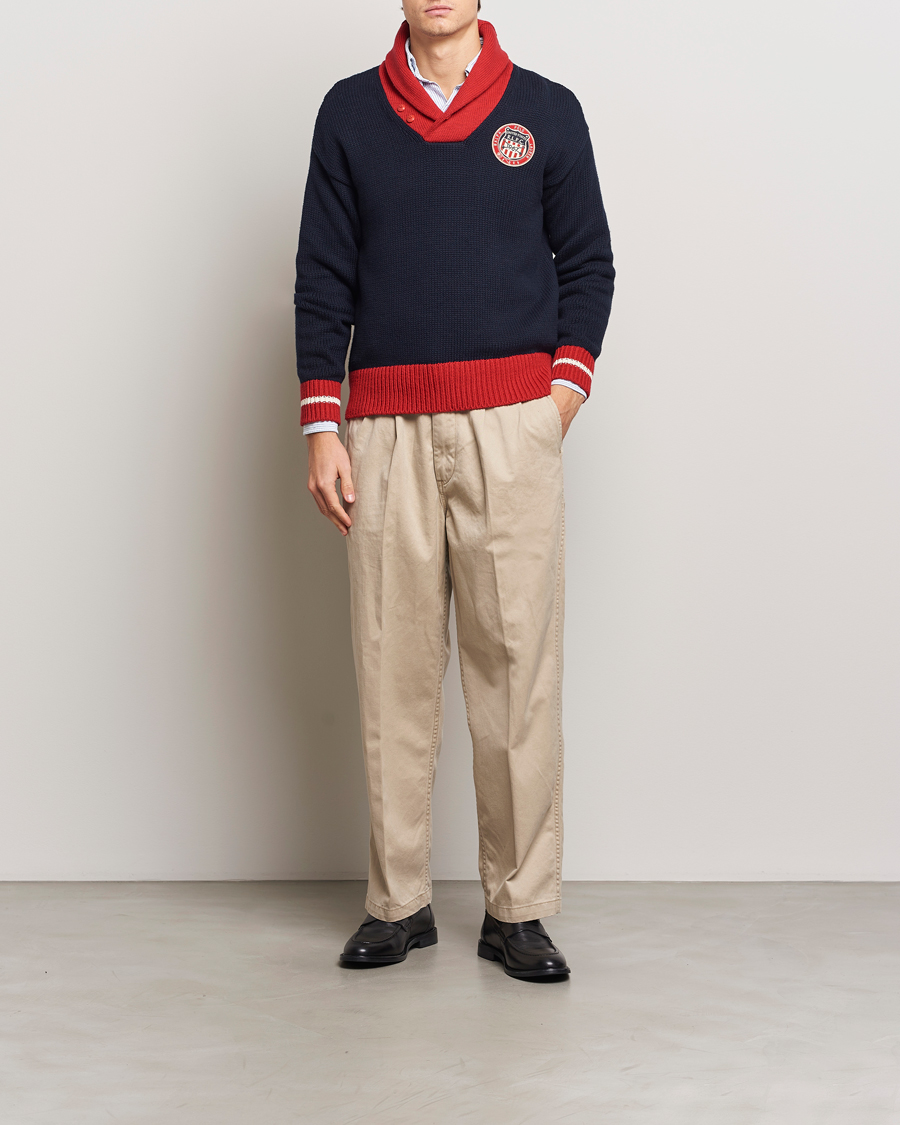 Herren | Pullover | Polo Ralph Lauren | Cotton Shawl Pullover Navy Combo
