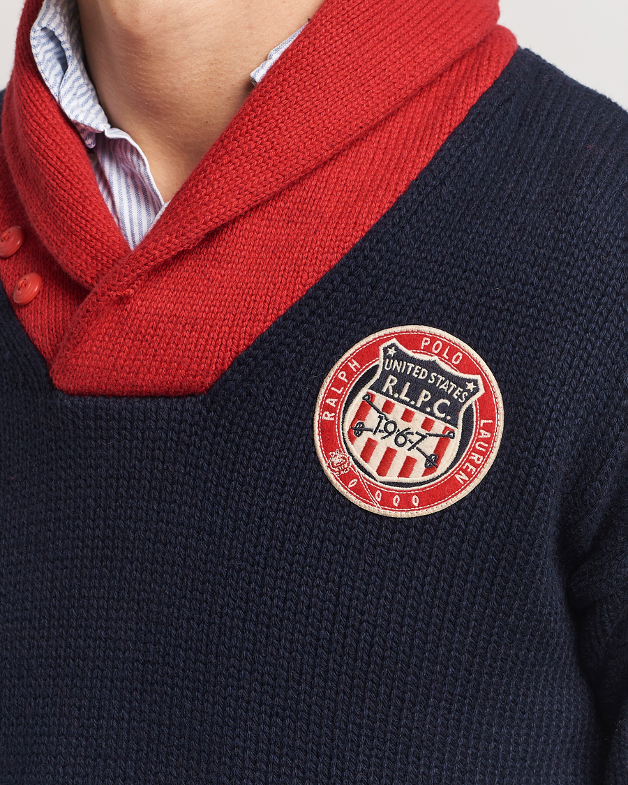 Herren | Pullover | Polo Ralph Lauren | Cotton Shawl Pullover Navy Combo