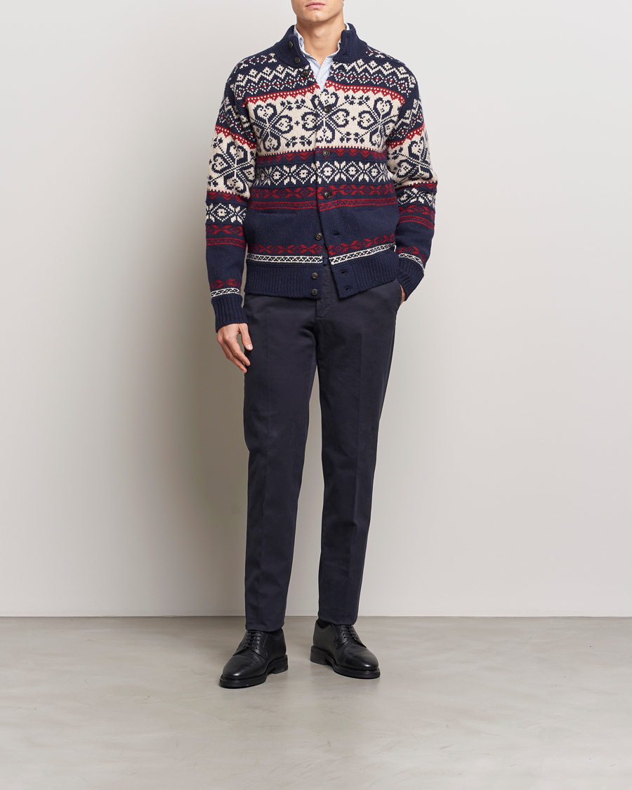 Herren | Pullover | Polo Ralph Lauren | Wool Blend Cardigan Navy Combo