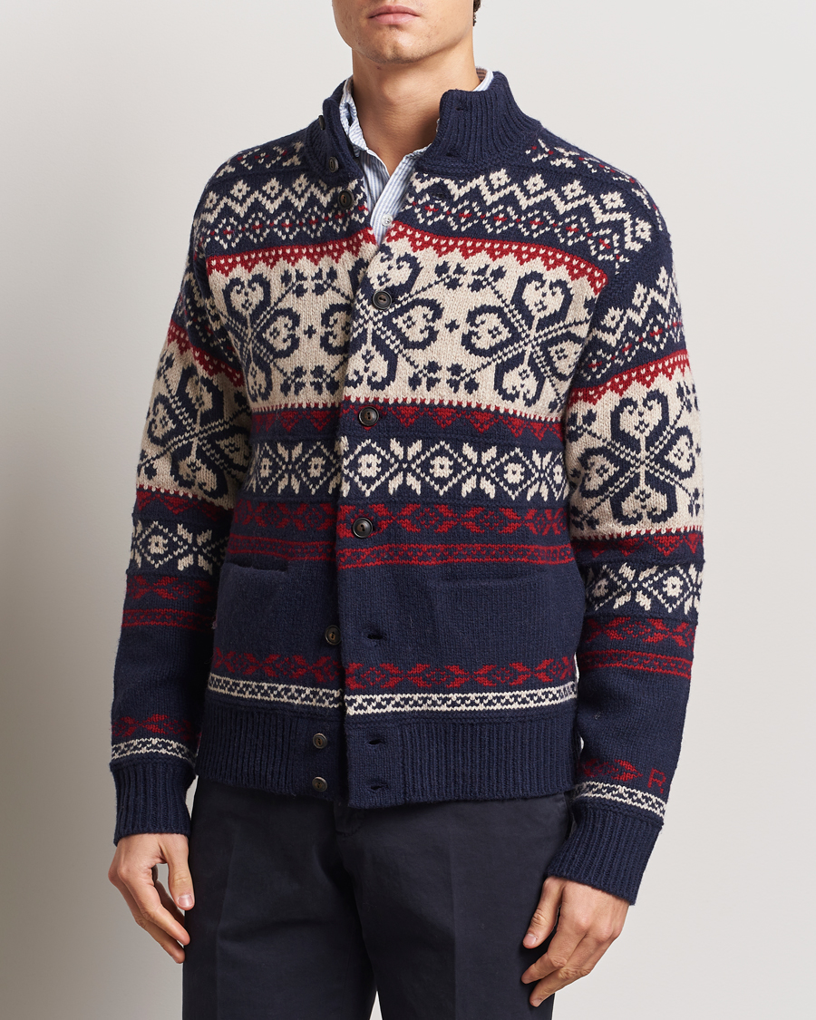 Herren | Pullover | Polo Ralph Lauren | Wool Blend Cardigan Navy Combo