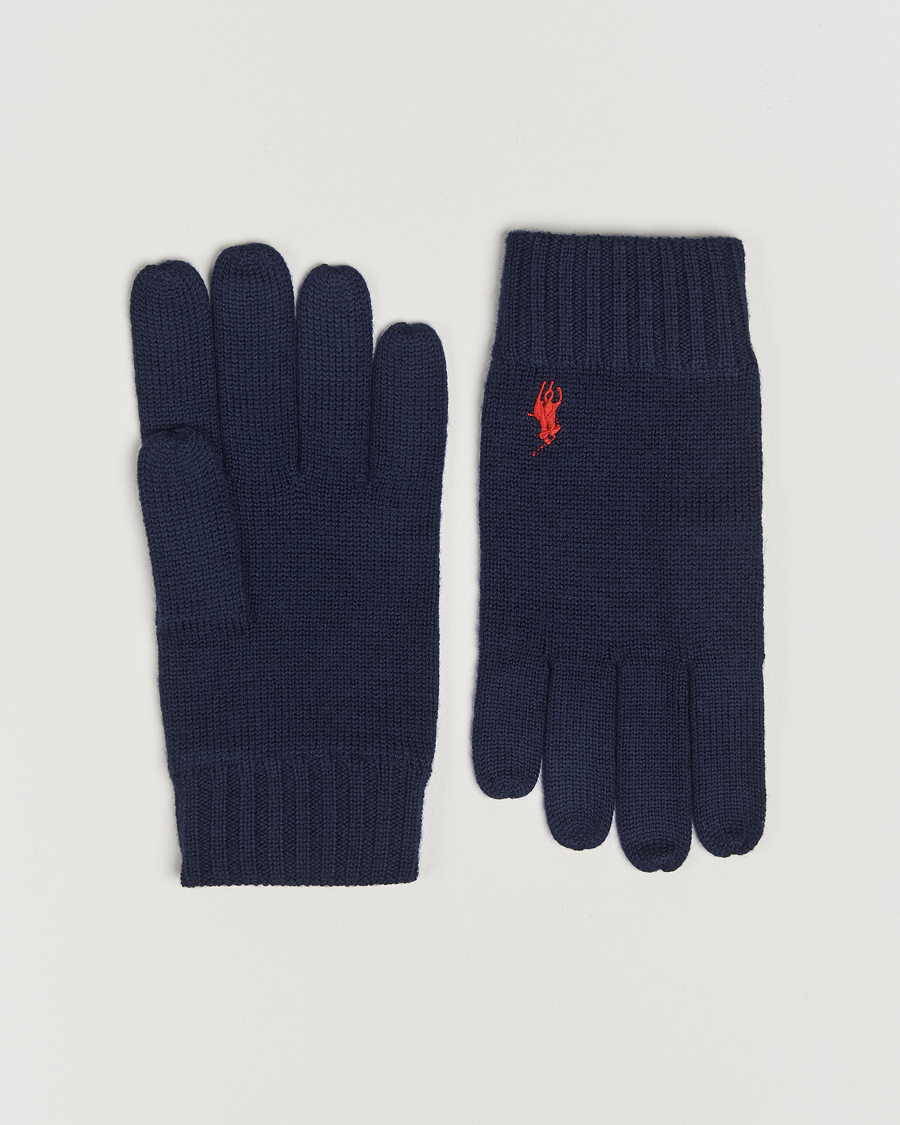 Herren | Polo Ralph Lauren Merino Gloves Hunter Navy | Polo Ralph Lauren | Merino Gloves Hunter Navy