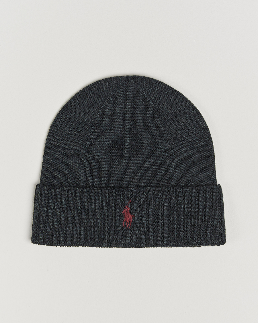Herren | Mützen | Polo Ralph Lauren | Merino Beanie Dark Granite Heather