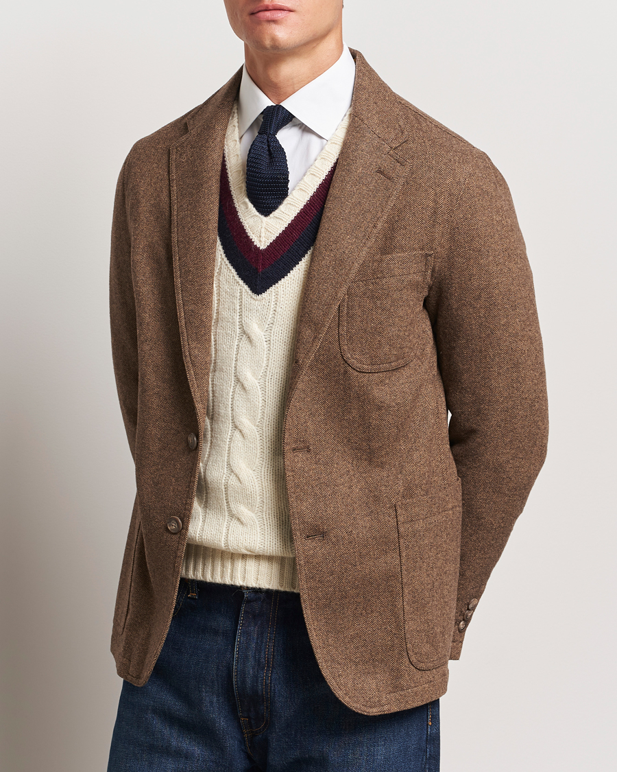 Herren | Sakkos | Polo Ralph Lauren | Classic Herringbone Sportcoat Brown/Tan