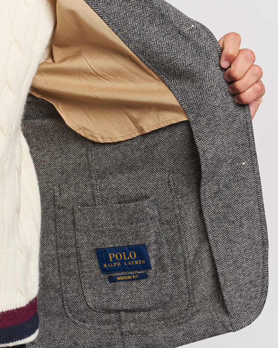 Herren | Sakkos | Polo Ralph Lauren | Classic Herringbone Sportcoat Black/Cream