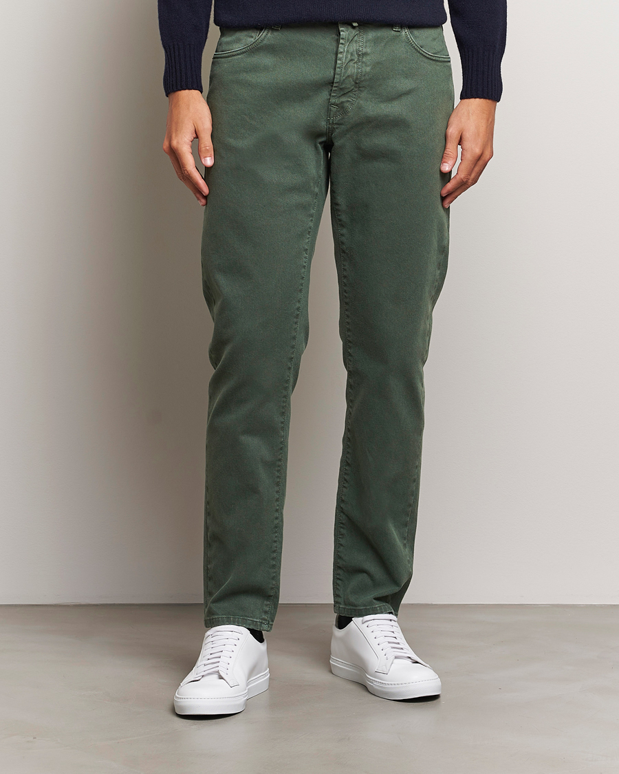 Herren | Hosen | Incotex | 5-Pocket Bull Denim Pants Dark Green