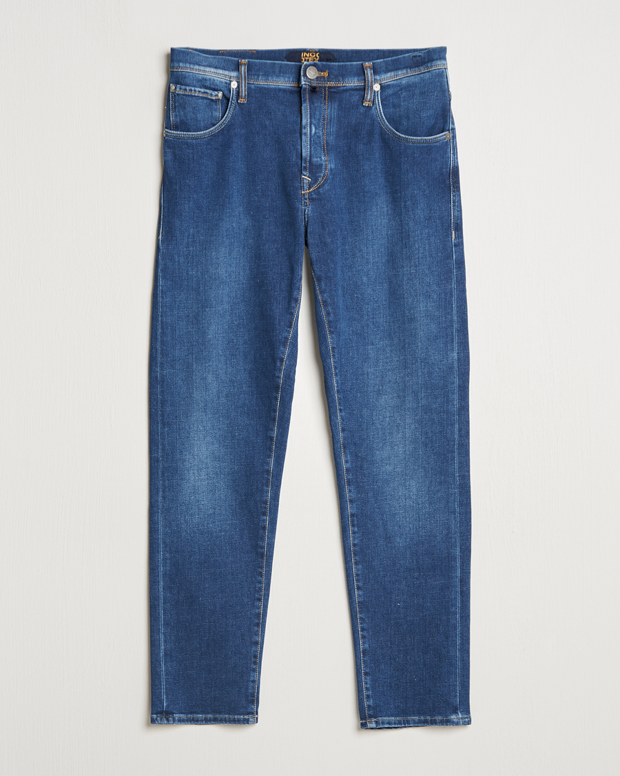 Herren | Jeans | Incotex | 5-Pocket Stretch Denim Medium Blue
