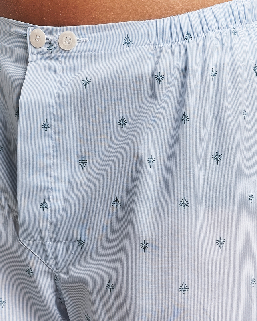 Herren | Schlafanzüge & Bademäntel | Derek Rose | Piped Cotton Pyjama Set Blue