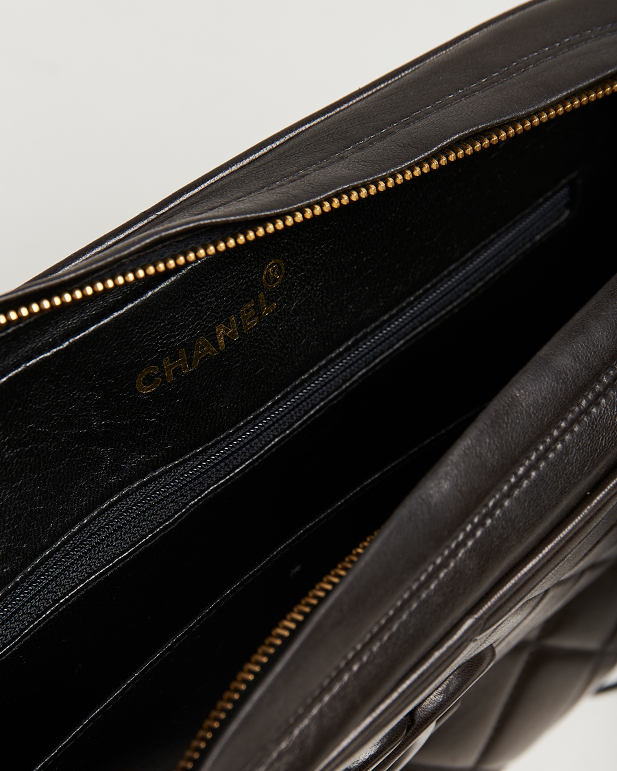 Herren | Chanel Pre-Owned Tassel Flap Shoulder Bag Black Lambskin | Chanel Pre-Owned | Tassel Flap Shoulder Bag Black Lambskin