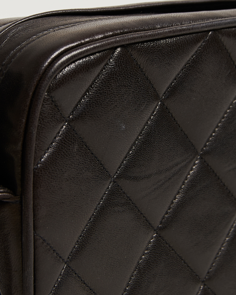 Herren | Chanel Pre-Owned Tassel Flap Shoulder Bag Black Lambskin | Chanel Pre-Owned | Tassel Flap Shoulder Bag Black Lambskin