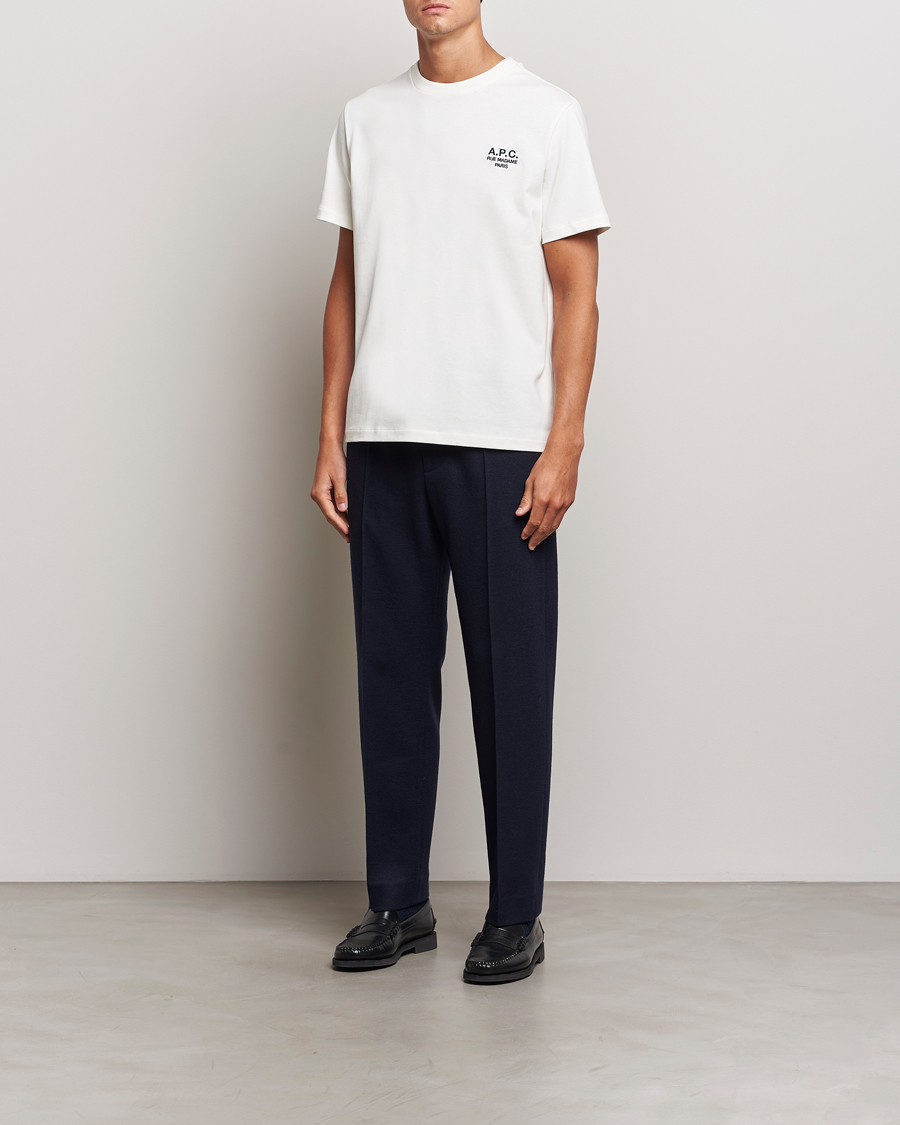 Herren | T-Shirts | A.P.C. | Rue Madame T-Shirt White/Dark Navy