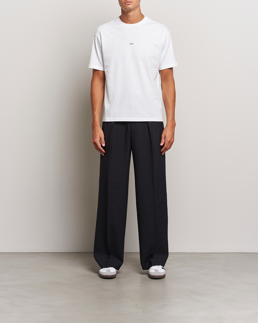 Herren | T-Shirts | A.P.C. | Boxy Micro Center Logo T-Shirt White