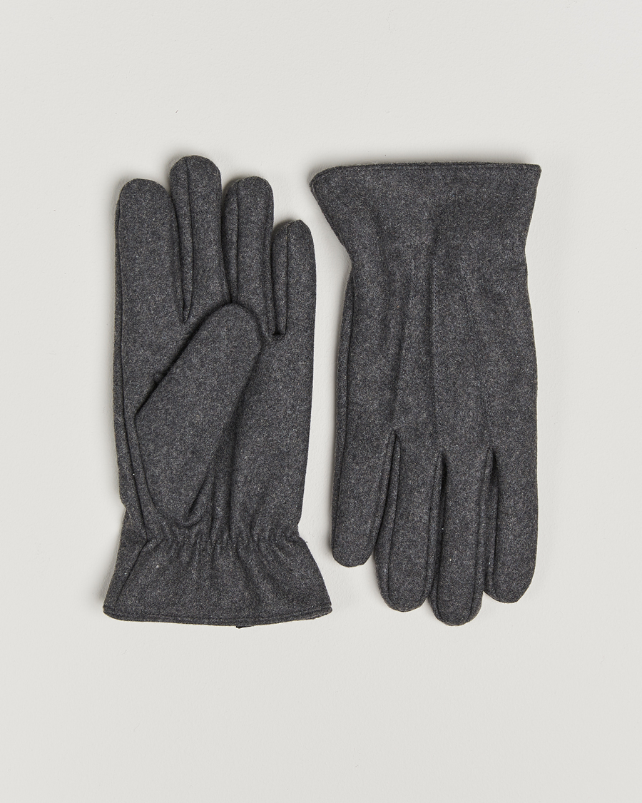 Herren | Handschuhe | Amanda Christensen | Lined Wool Gloves Grey Melange