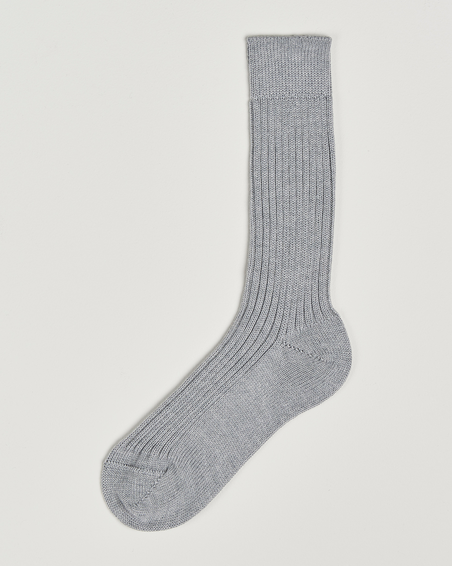 Herren | Unterwäsche | Bresciani | Heavy Wool Socks Light Grey