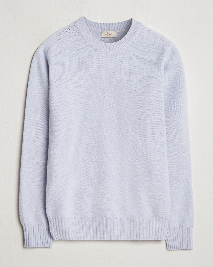 Herren | Pullover | Altea | Wool/Cashmere Crew Neck Pullover Light Blue